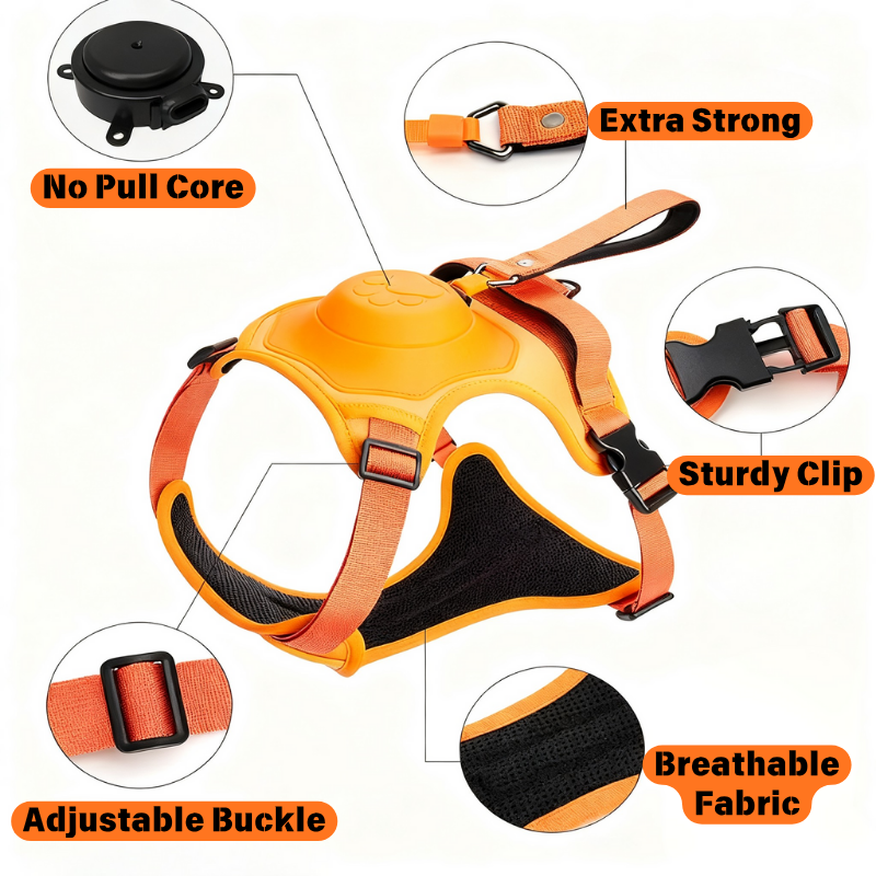 2-in-1 Dog Leash & Harness